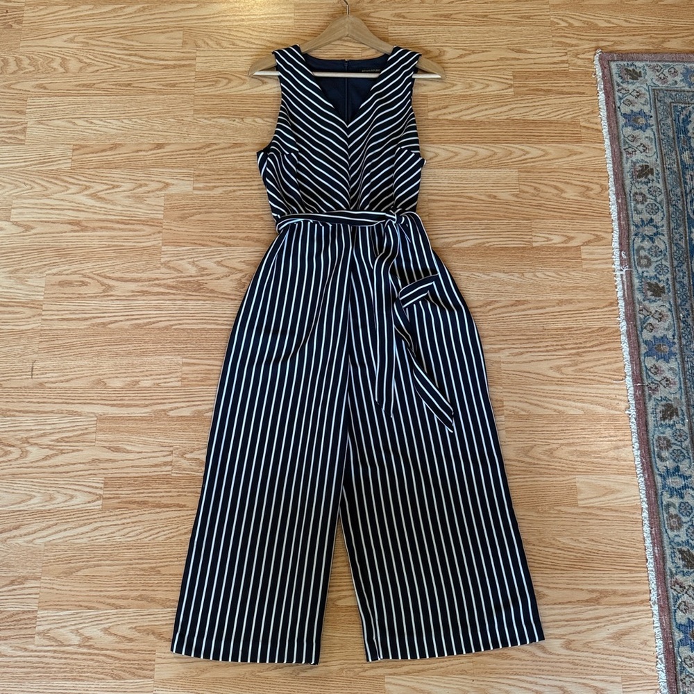 Banana Republic Navy and White Striped Dress